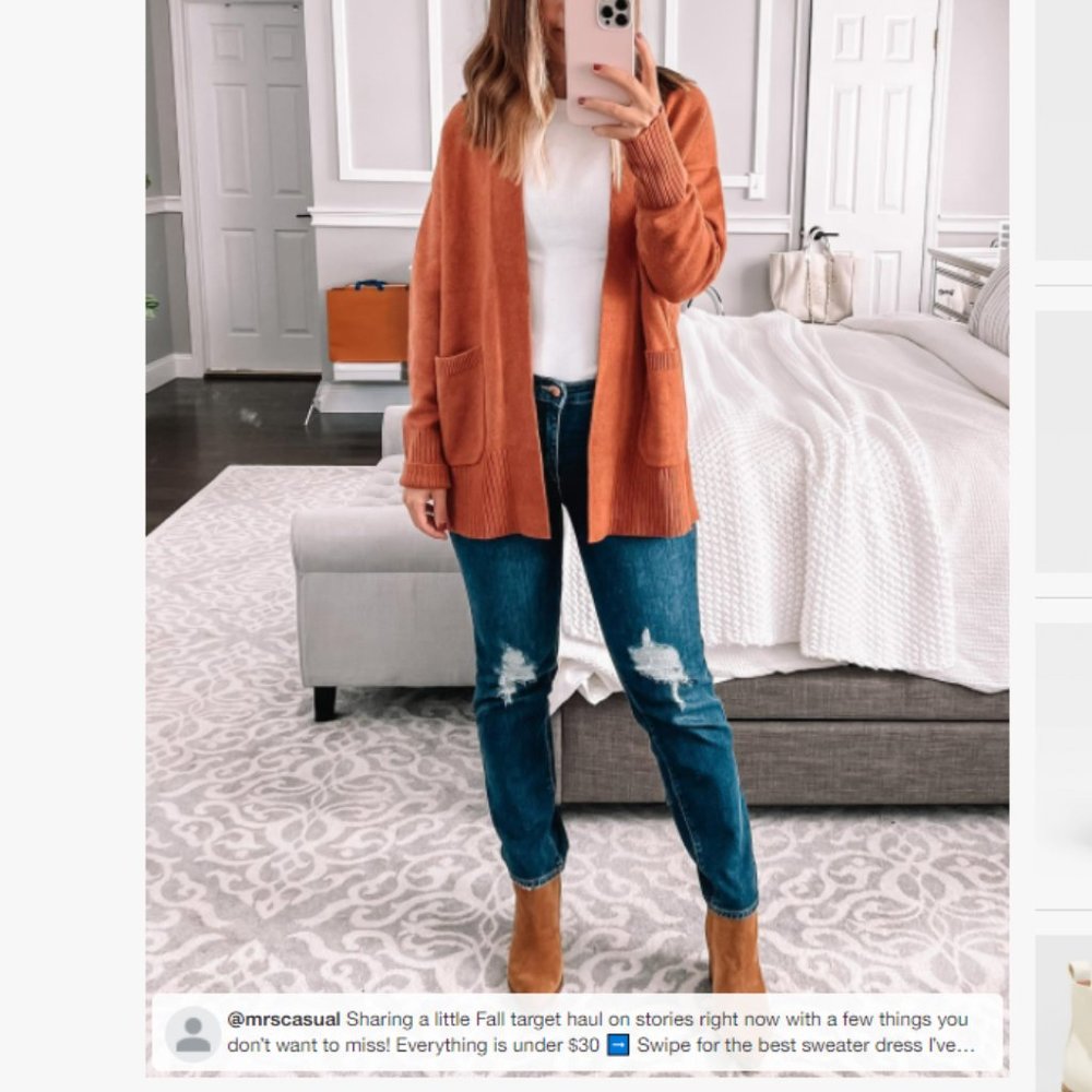 Cozy Rust-Color Cardigan - Picture 5 of 11